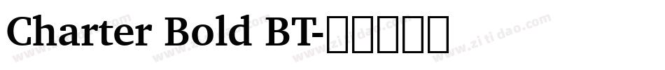 Charter Bold BT字体转换